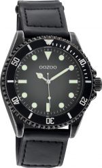 Oozoo Timepieces Black Leather Strap C11012